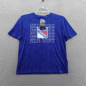 Fanatics New York Rangers Faded Wash Logo‎ Tee Shirt Small Official NHL Licensed